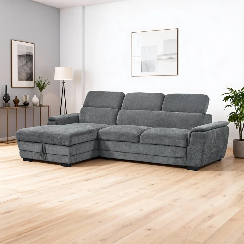 Coltar Extensibil Dreamora Antracit 167x270x82cm Stanga