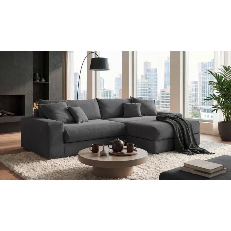 Coltar Extensibil P & B Textil Antracit