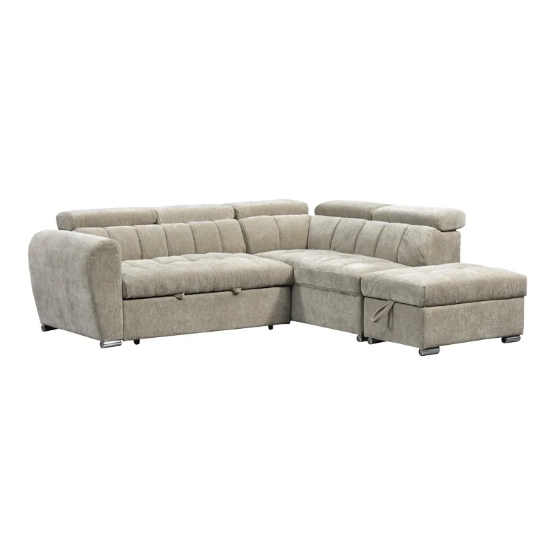 Coltar Extensibil Pako World Nuvora Stanga Bej 244x225x79cm - imagine 2