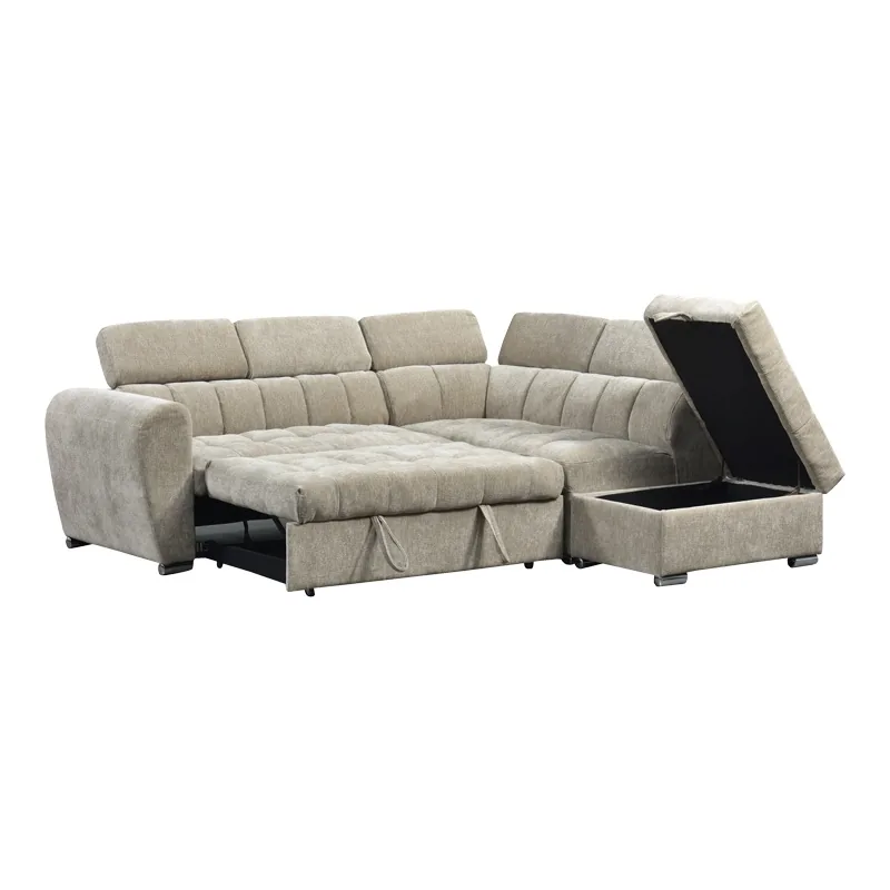 Coltar Extensibil Pako World Nuvora Stanga Bej 244x225x79cm - imagine 4