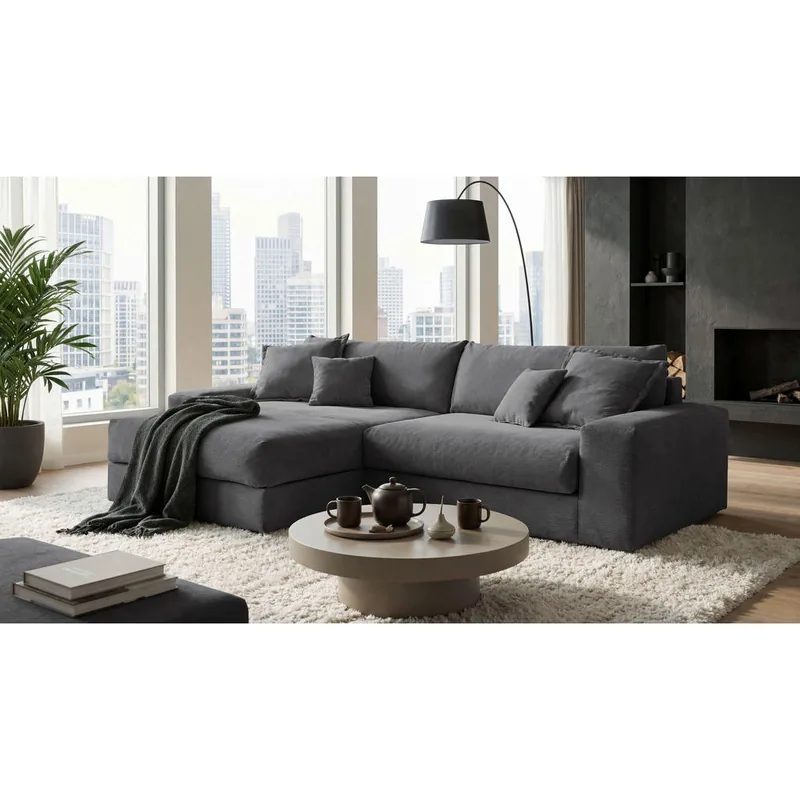 Coltar Extensibil P&B Textil Antracit