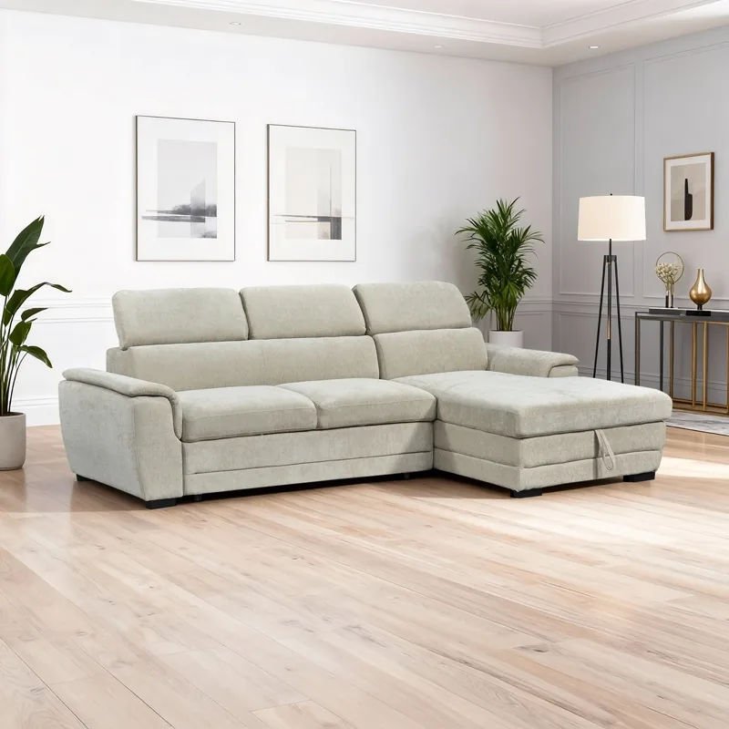 Coltar Extensibil pe Dreapta Pako World Dreamora Bej 167x270x82cm