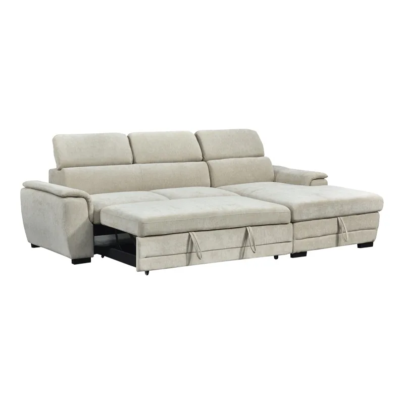 Coltar Extensibil pe Dreapta Pako World Dreamora Bej 167x270x82cm - imagine 3