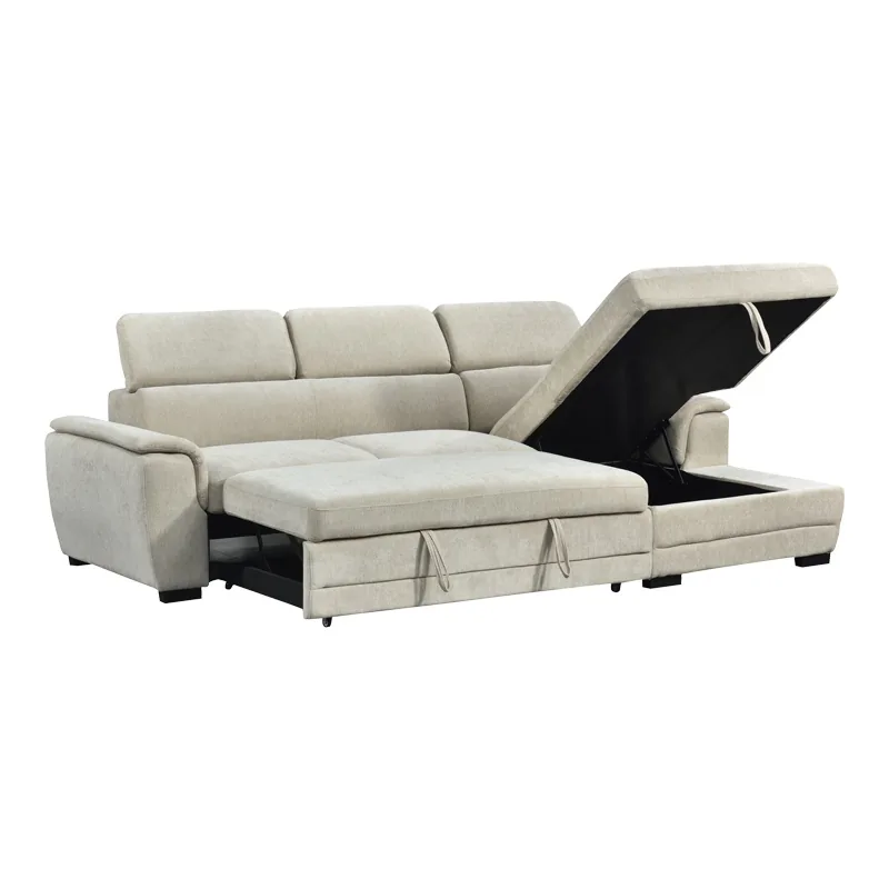 Coltar Extensibil pe Dreapta Pako World Dreamora Bej 167x270x82cm - imagine 4
