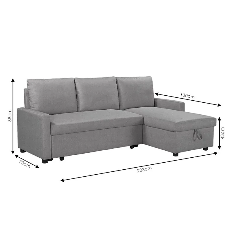 Coltar Extensibil Reversibil Pako World Infuse Antracit 203x130x88cm - imagine 5