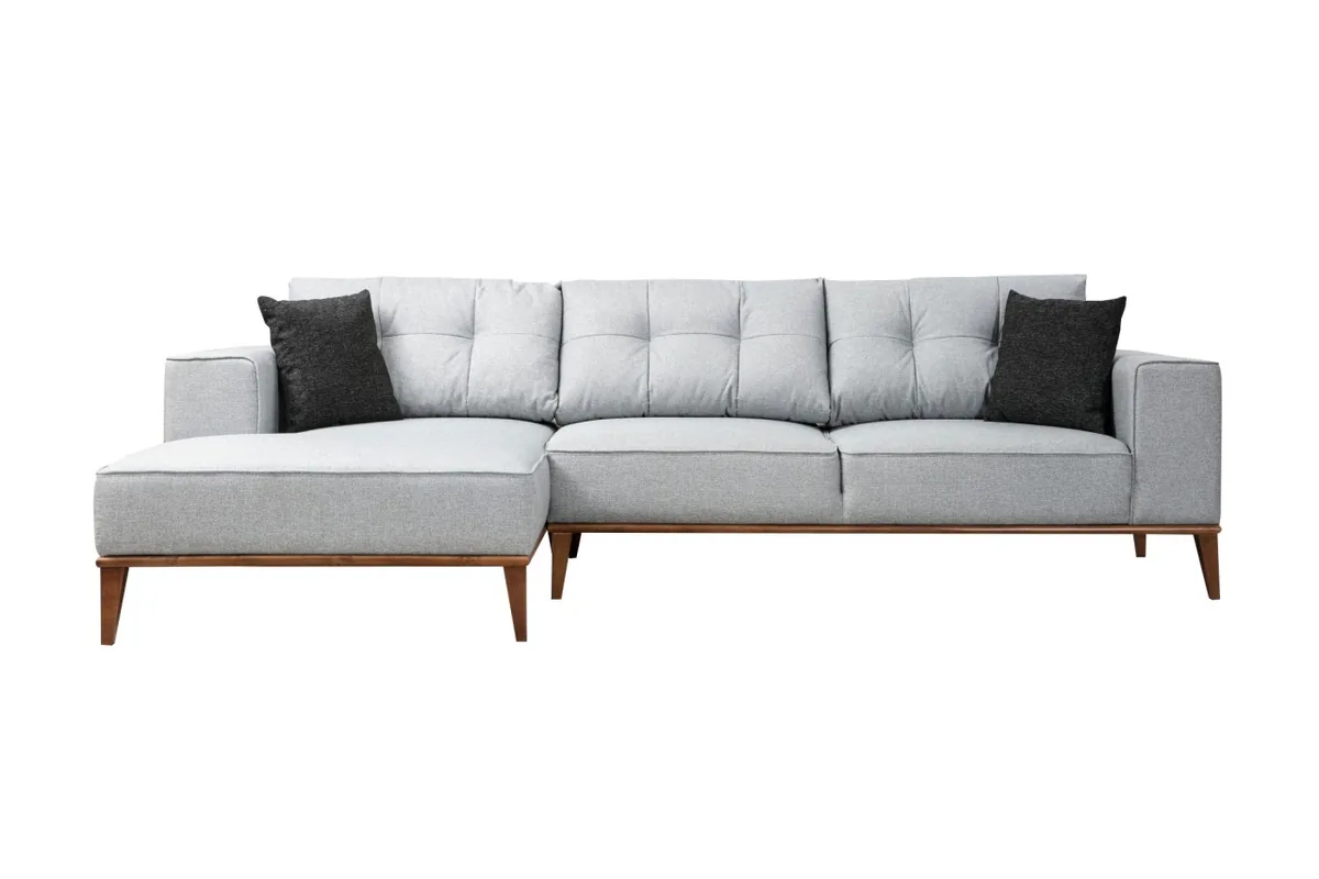 Coltar Extensibil Salvador Montana Gri Deschis 288x160x85cm - imagine 4