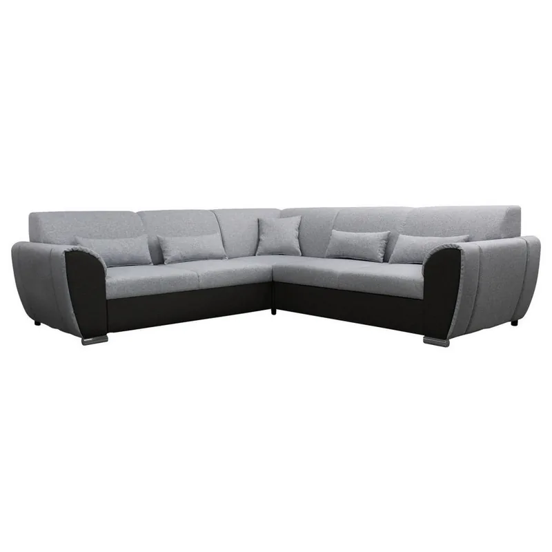 Colțar Livetastic Textil Negru Gri Deschis