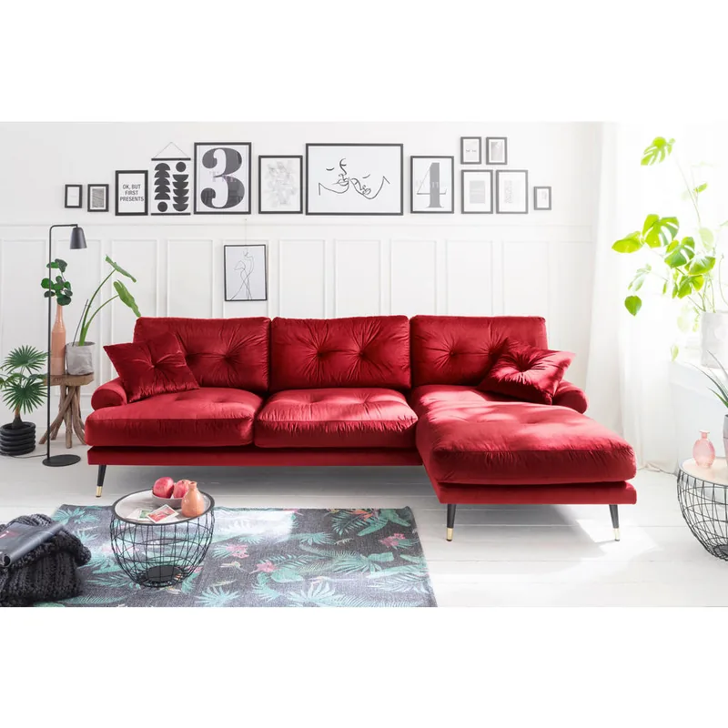 Colțar Mid You Textil Rosu Inchis