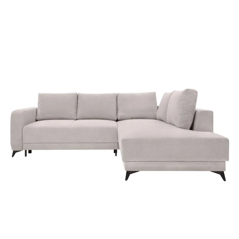 Coltar MID.YOU Gri Deschis Textil Funcție de Dormit Lada 5 Perne Dreapta