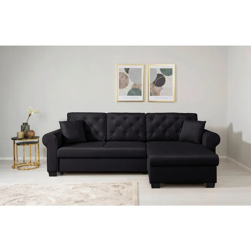 Colțar MID.YOU Textil Negru