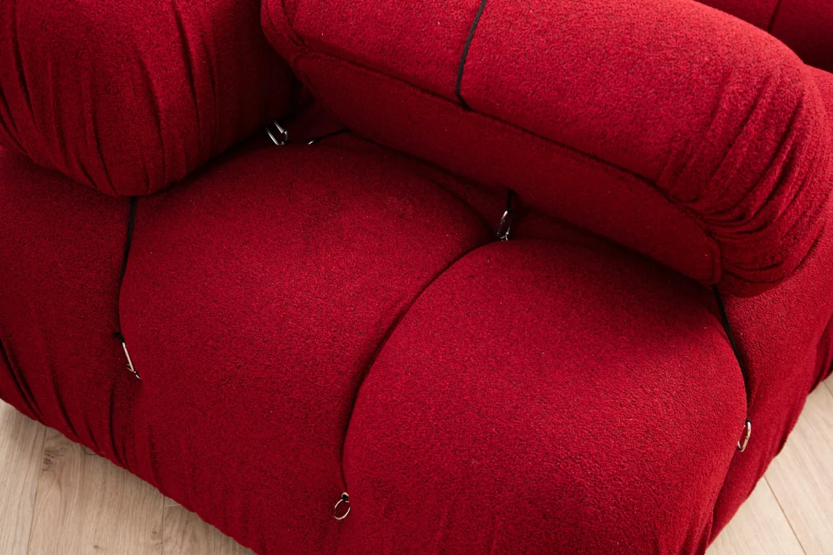 Coltar Modular Bubble Rosu 288x190x75 cm - imagine 8