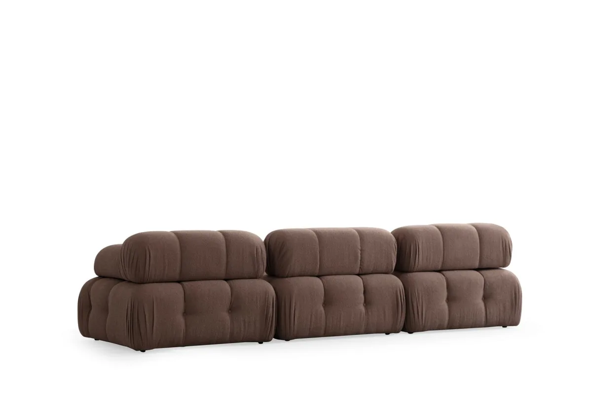 Coltar Modular Dreapta Doblo Cappuccino 315x210x80cm Salvador - imagine 4