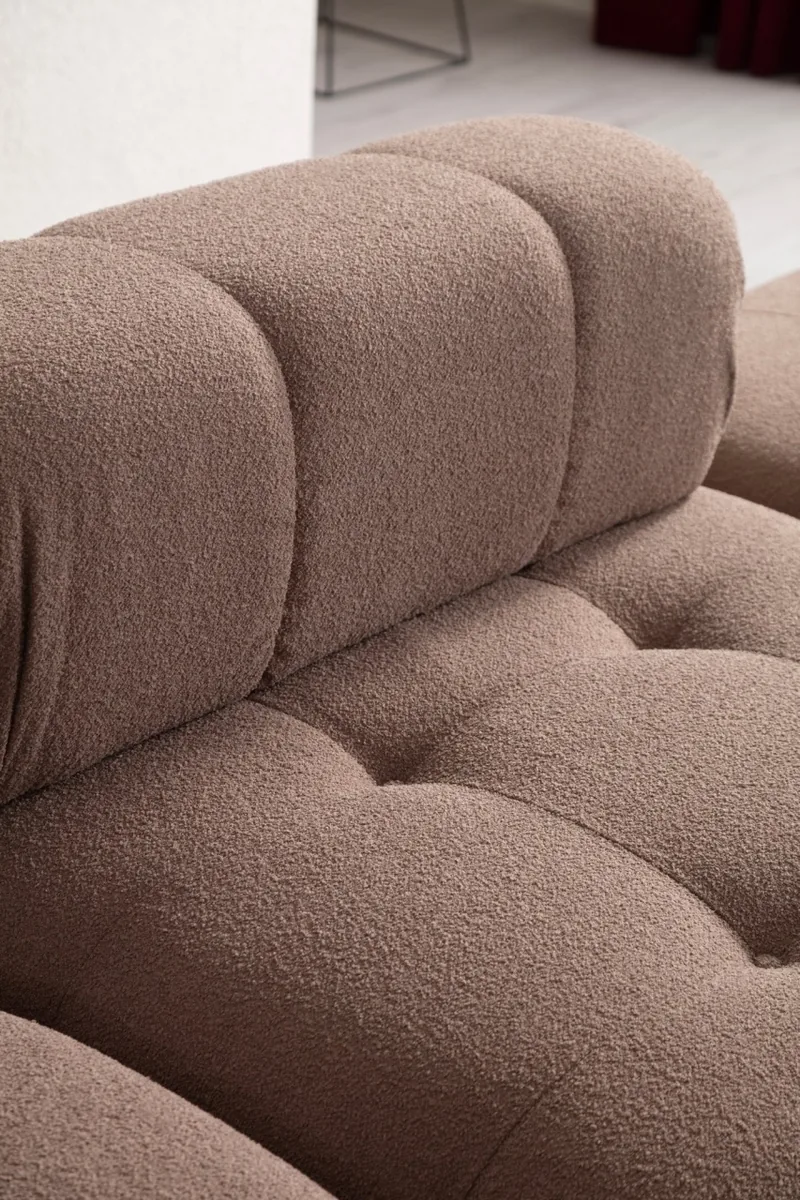 Coltar Modular Dreapta Doblo Cappuccino 315x210x80cm Salvador - imagine 7