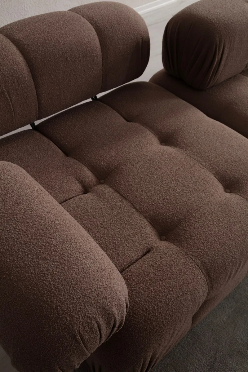Coltar Modular Dreapta Doblo Cappuccino 315x210x80cm Salvador - imagine 8