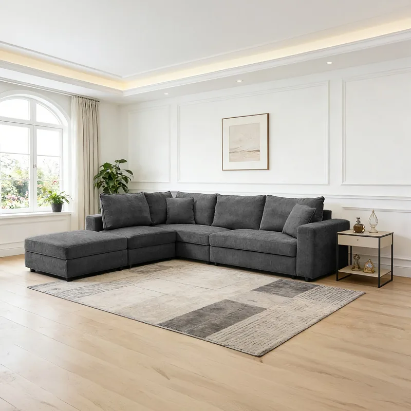 Coltar Modular Pako Navaro Antracit 281x256x85cm