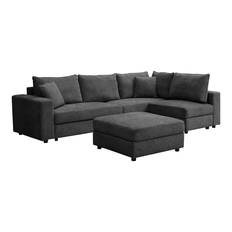 Coltar Modular Pako Navaro Antracit 281x256x85cm - imagine 4