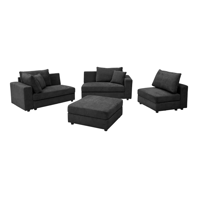 Coltar Modular Pako Navaro Antracit 281x256x85cm - imagine 6