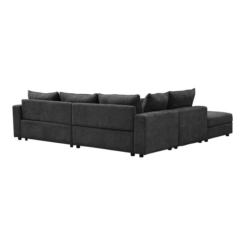 Coltar Modular Pako Navaro Antracit 281x256x85cm - imagine 7