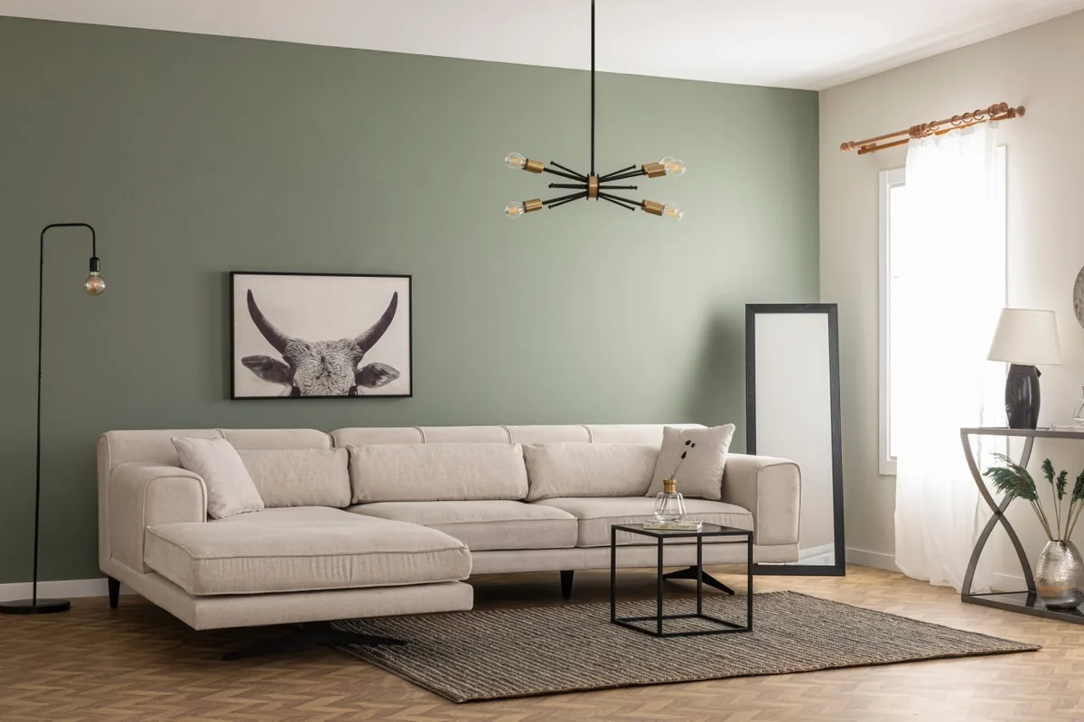 Coltar Modular Salvador Jivago Bej 198x308x78cm - imagine 3