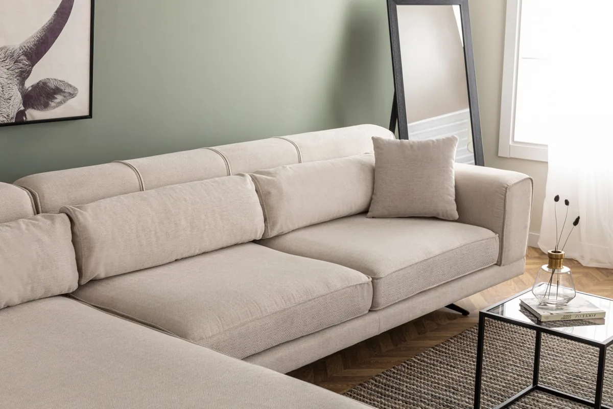 Coltar Modular Salvador Jivago Bej 198x308x78cm - imagine 4