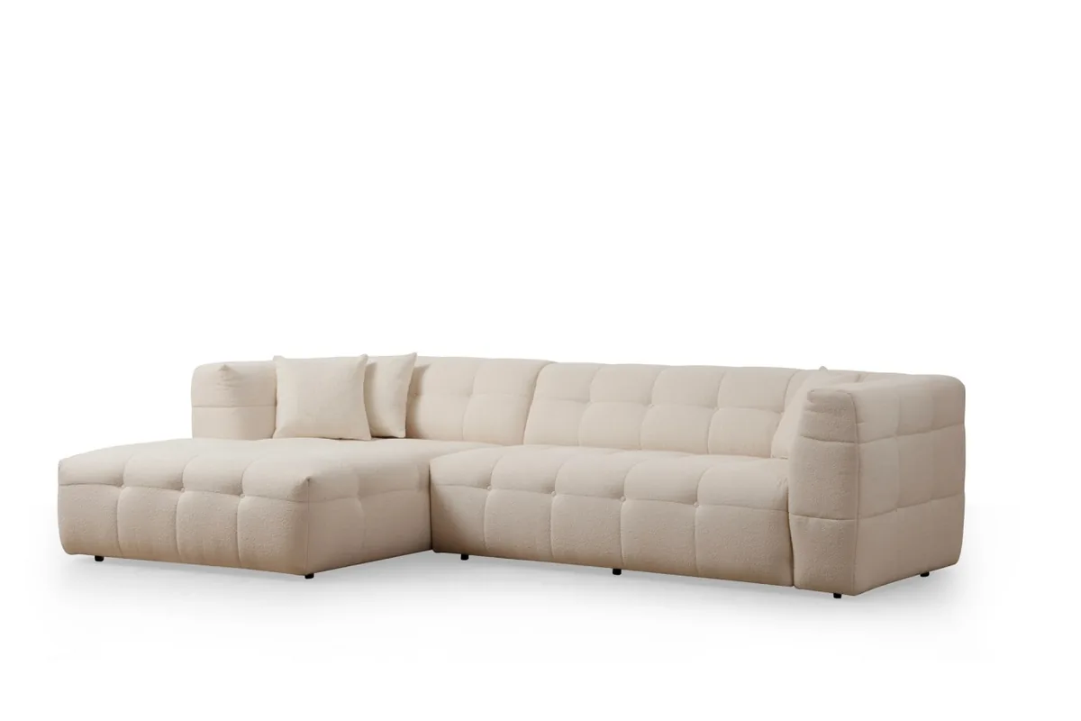 Colțar Modular Stanga Salvador Cady Bej 300x150x72cm - imagine 5
