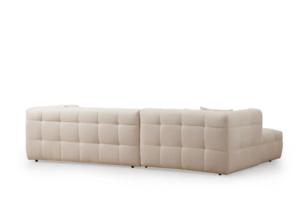 Colțar Modular Stanga Salvador Cady Bej 300x150x72cm - imagine 6