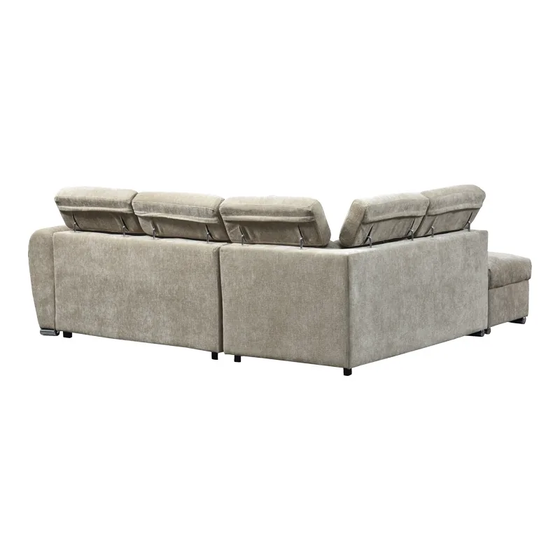 Coltar Nuvora Pako World Dreapta Extensibil cu Depozitare Bej 244x225x79cm - imagine 6