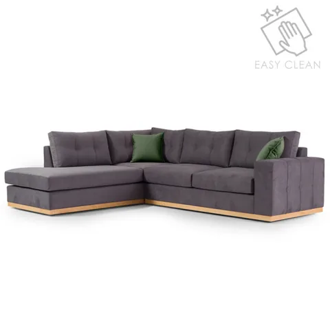 Coltar Pako World Boston Dreapta Gri Inchis 280x225x95cm - imagine 2