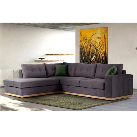 Coltar Pako World Boston Dreapta Gri Inchis 280x225x95cm - imagine 3