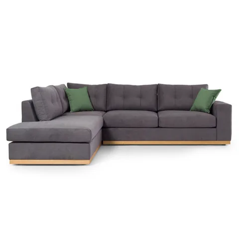 Coltar Pako World Boston Dreapta Gri Inchis 280x225x95cm - imagine 4