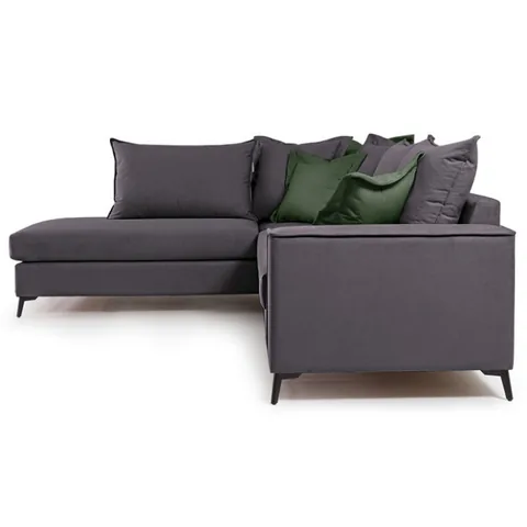 Coltar Pako World Boston Dreapta Gri Inchis Verde Inchis 290x235x95cm - imagine 4