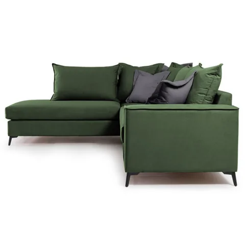 Coltar Pako World Boston Dreapta Verde Inchis Gri Inchis 290x235x95cm - imagine 4