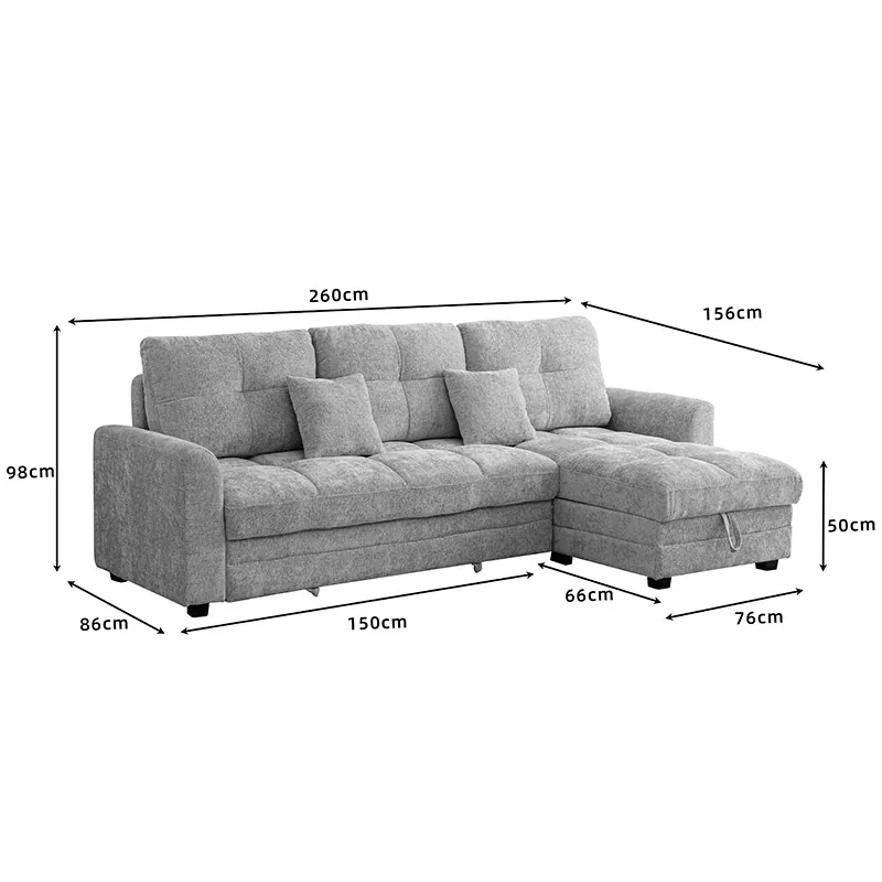 Coltar Pako World Comfie Antracit 260x156x98cm - imagine 9