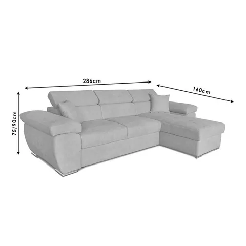 Coltar Pako World Comy Gri 286x160x75-90cm - imagine 9