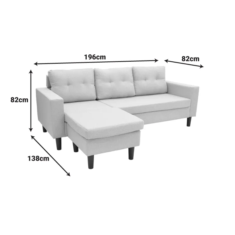 Coltar Reversibil Maneli Bej 76x196x74cm - imagine 8