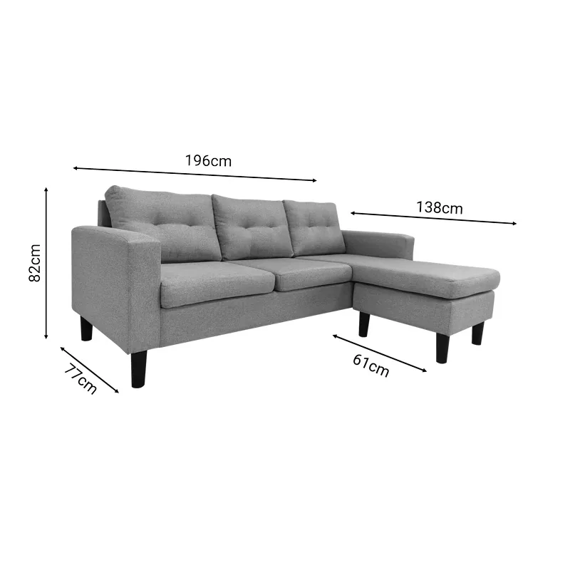 Coltar Reversibil Maneli Pako World Antracit 196x138x82cm - imagine 7