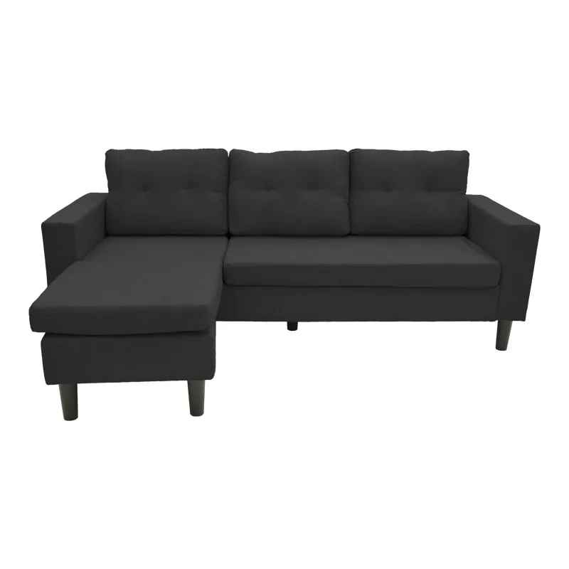 Coltar Reversibil Pako World Maneli Negru 76x196x74cm - imagine 3