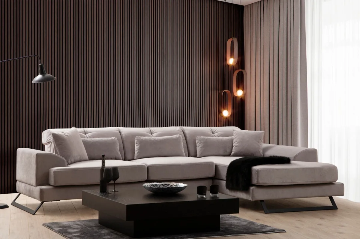 Coltar Salvador Frido Gri Deschis 109x304x92cm