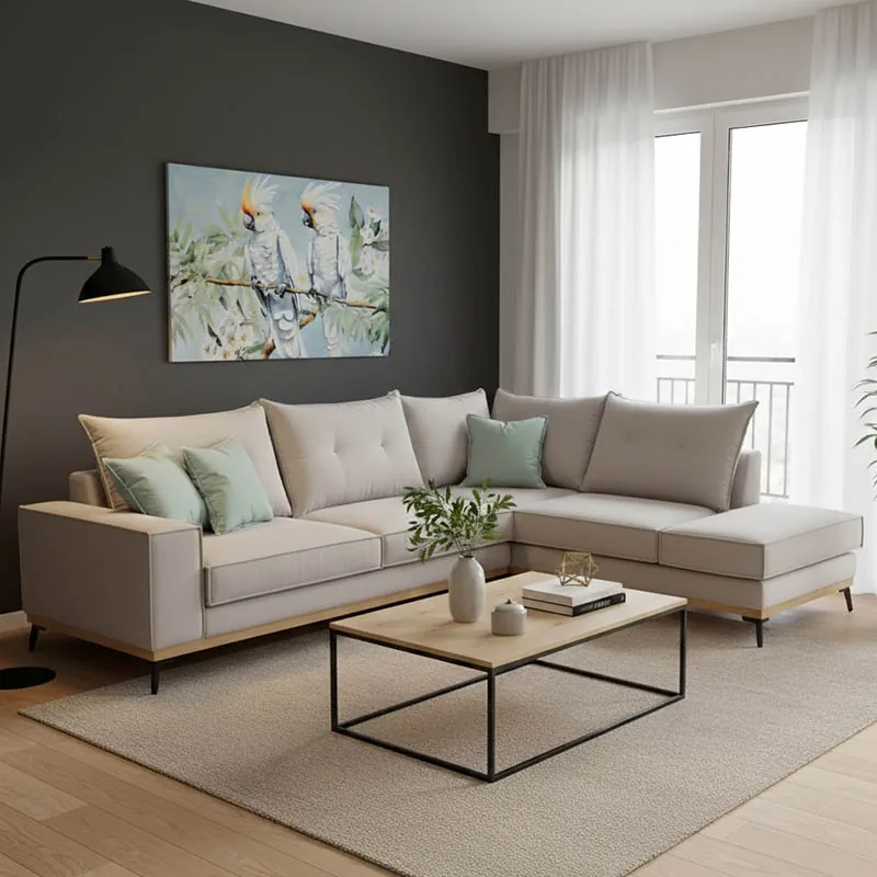 Coltar Stanga Luxury II Elephant Ciel Negru 290x235x90cm