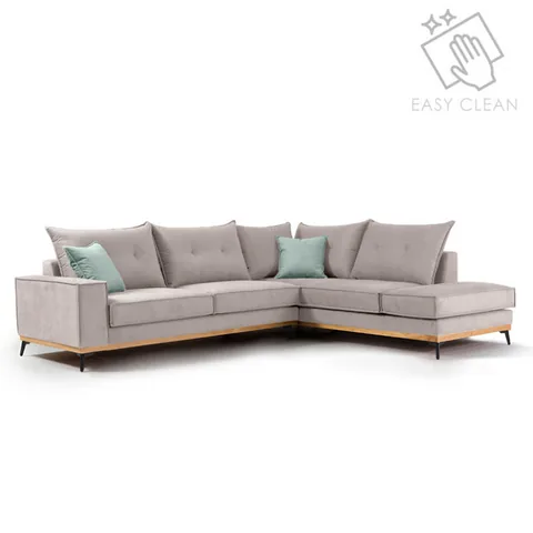 Coltar Stanga Luxury II Elephant Ciel Negru 290x235x90cm - imagine 2
