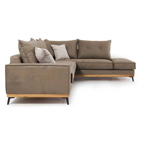 Coltar Stanga Luxury II Mocha Crem Negru 290x235x90cm Pako World - imagine 4