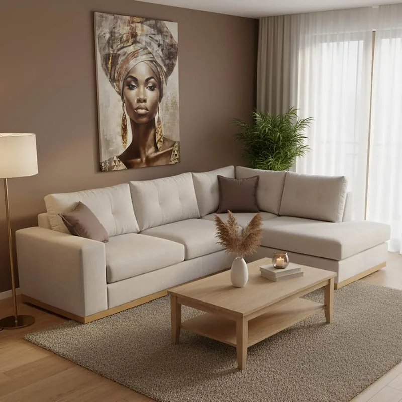Coltar Stanga Pako World Boston Crem Mocha Natural 280x225x95cm