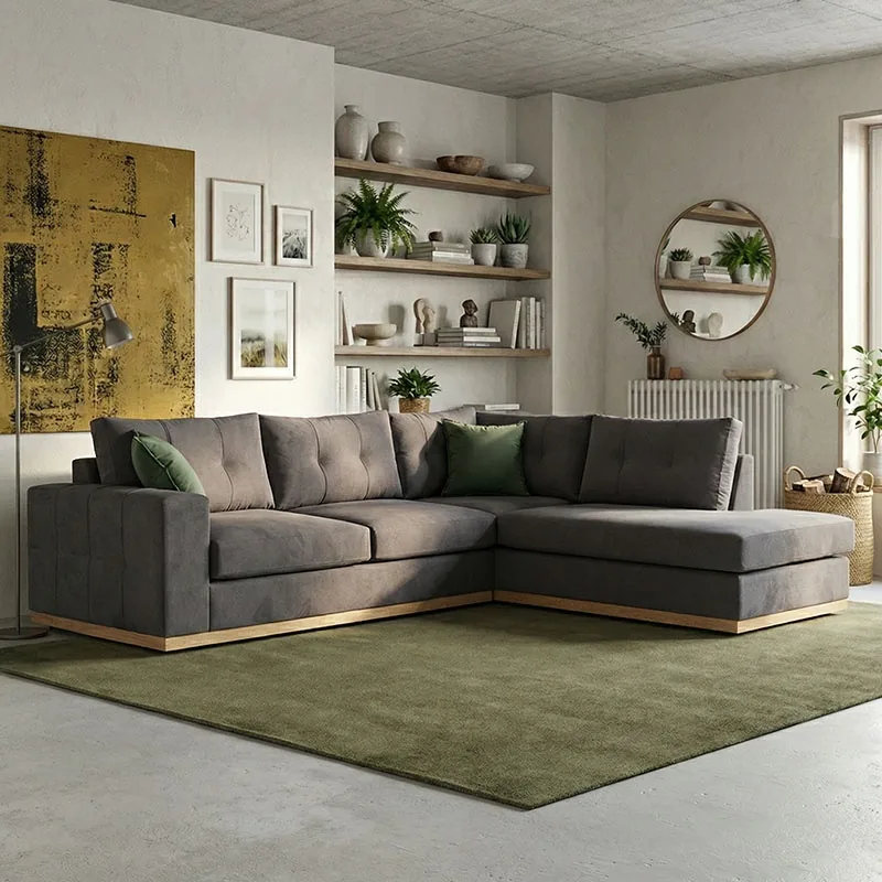 Coltar Stanga Pako World Boston Gri Inchis 280x225x95cm