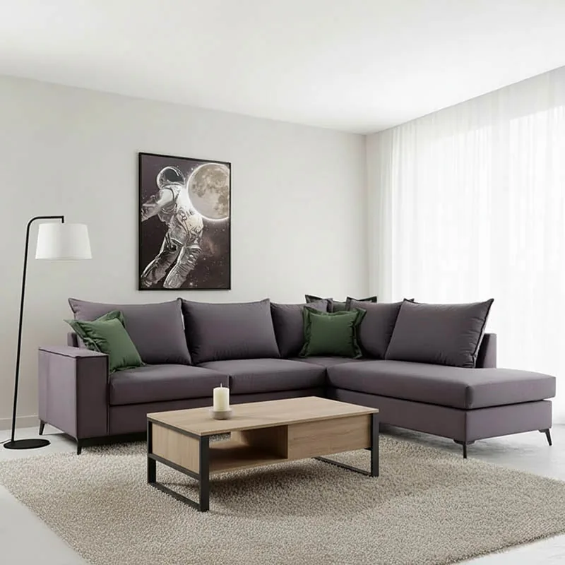 Coltar Stanga Pako World Boston Gri Inchis Verde Inchis 290x235x95cm