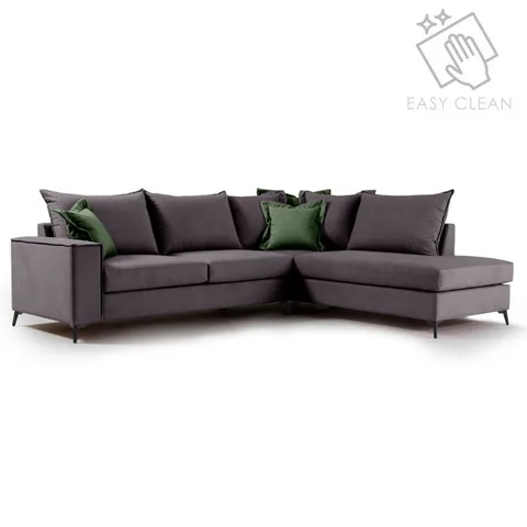 Coltar Stanga Pako World Boston Gri Inchis Verde Inchis 290x235x95cm - imagine 2