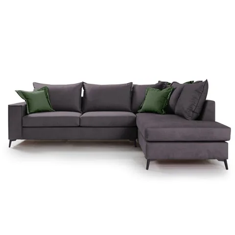 Coltar Stanga Pako World Boston Gri Inchis Verde Inchis 290x235x95cm - imagine 3