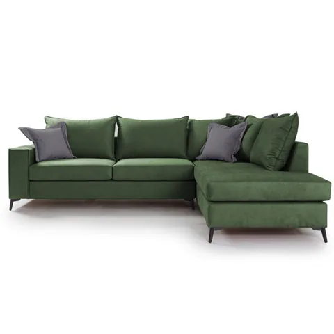 Coltar Stanga Pako World Boston Verde Inchis Gri Inchis 290x235x95cm - imagine 3