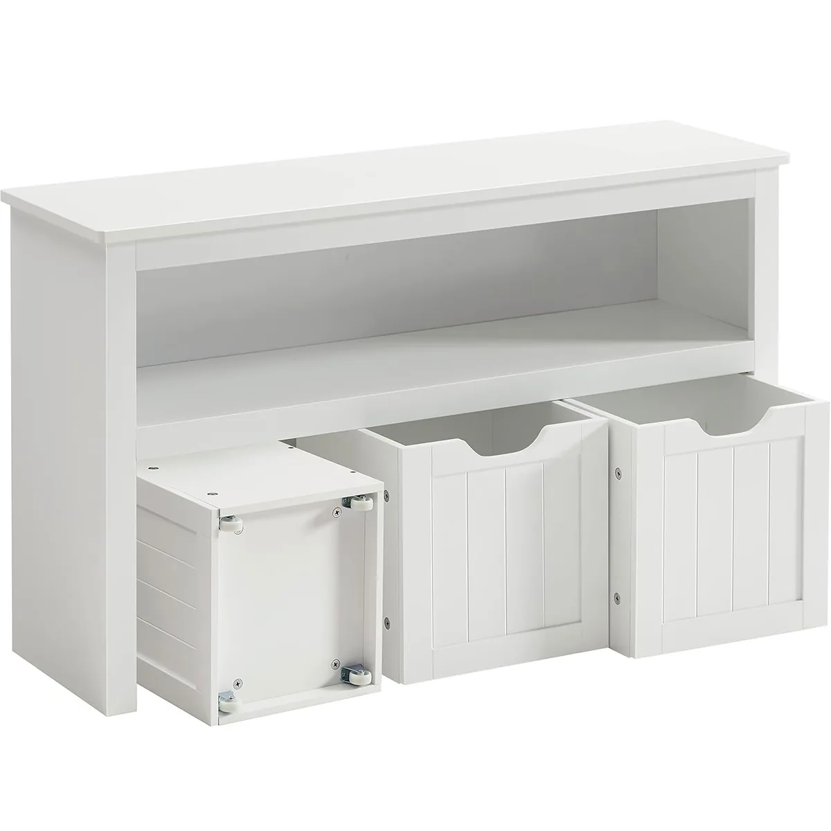 Comoda Brius 3 Cufere Mobile 102x30x60cm Alb
