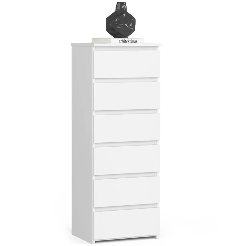 Comoda Brius CL6 6 Sertare Alb