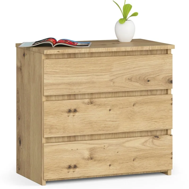 Comoda Brius CLP 3 Sertare Stejar Artisan 60x35x57 cm